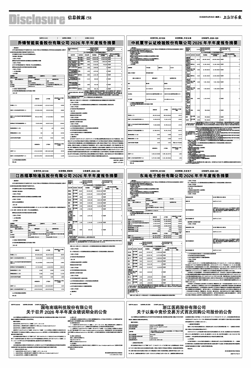 国电南瑞科技股份有限公司关于召开2026年半年度业绩说明会的公告|上海证券报